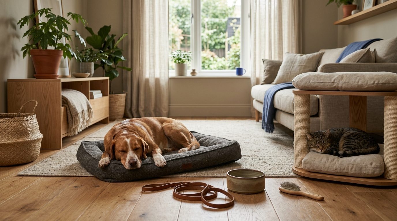 Illustrationsfoto: Hverdagen med hund og kat – fra morgentur til aftenhygge